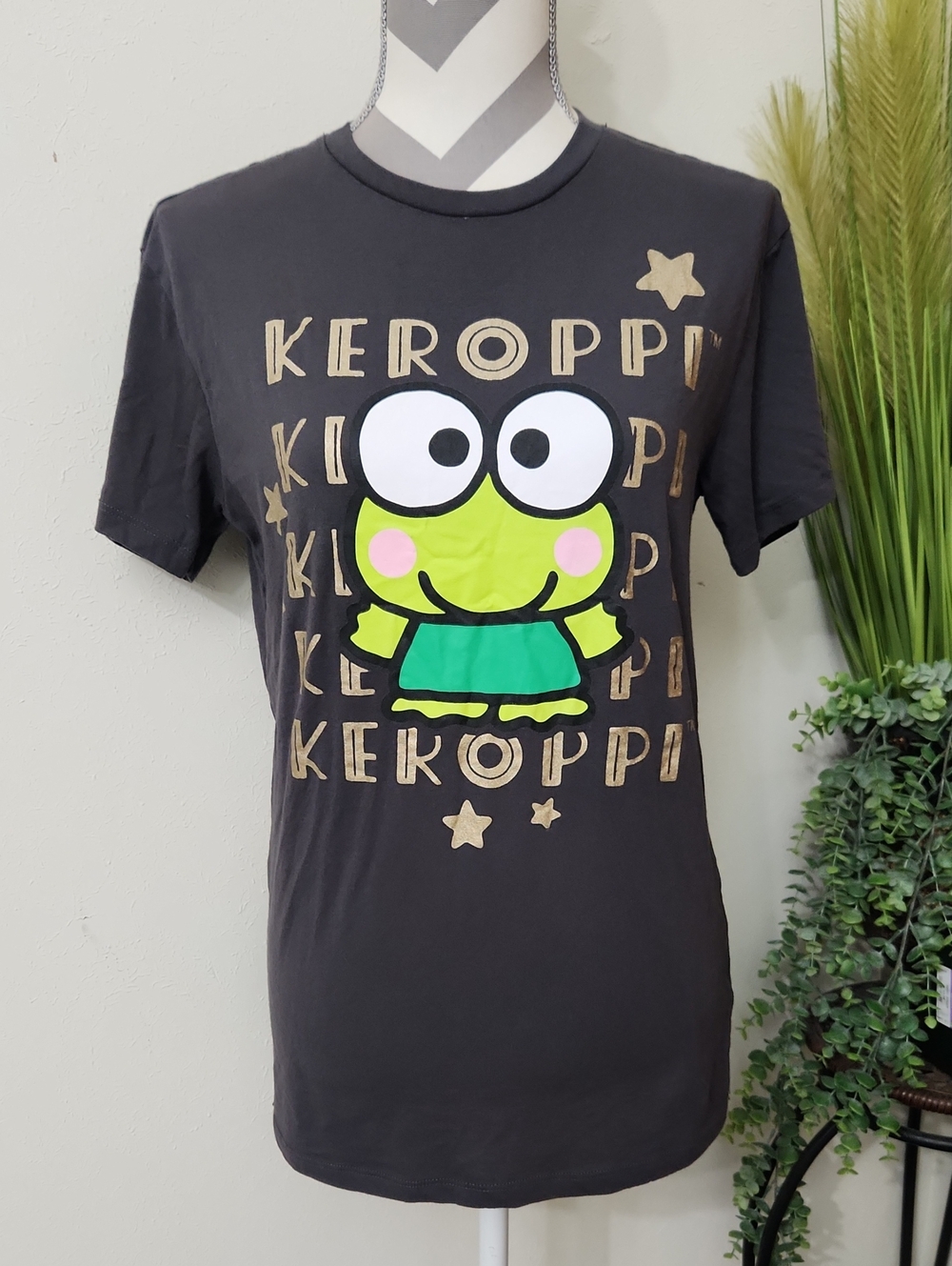 Sanrio Keroppi Gray Graphic Tee